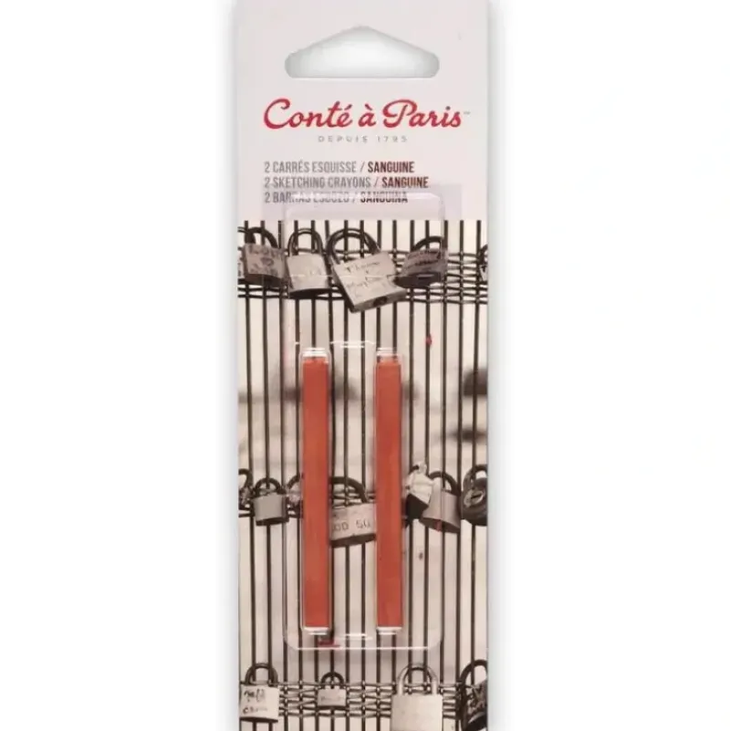 Cont Paris Carrs Sketching Crayon Sticks 2pk Sanguine - Little Painter Art | Exploring the Endless Possibilities of Art| Pigment