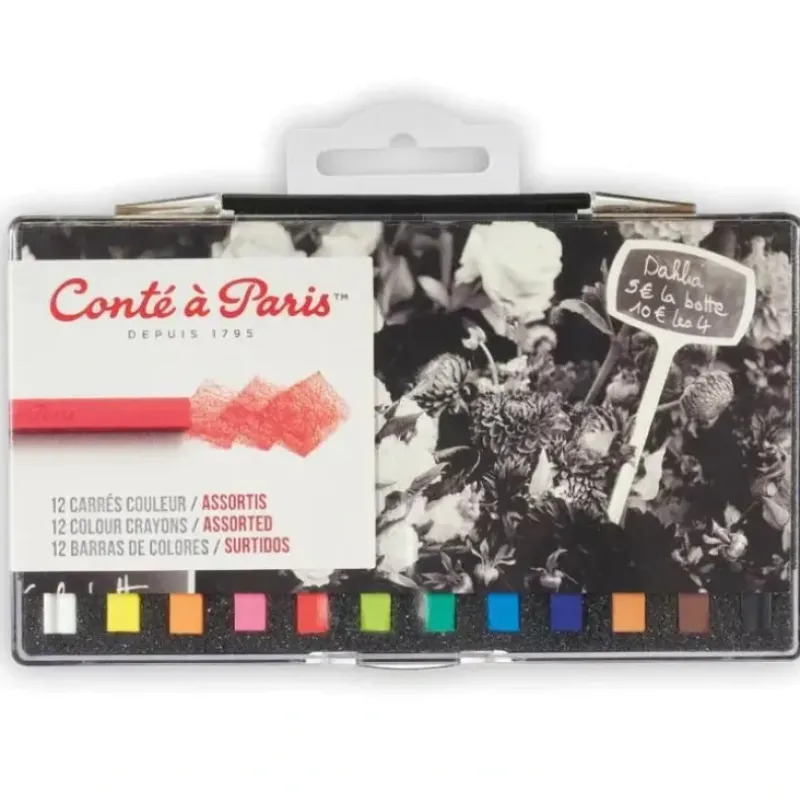 Cont Paris Carrs Sketching Crayon Sticks 12pk Assorted - Little Painter Art | Exploring the Endless Possibilities of Art| Pigment