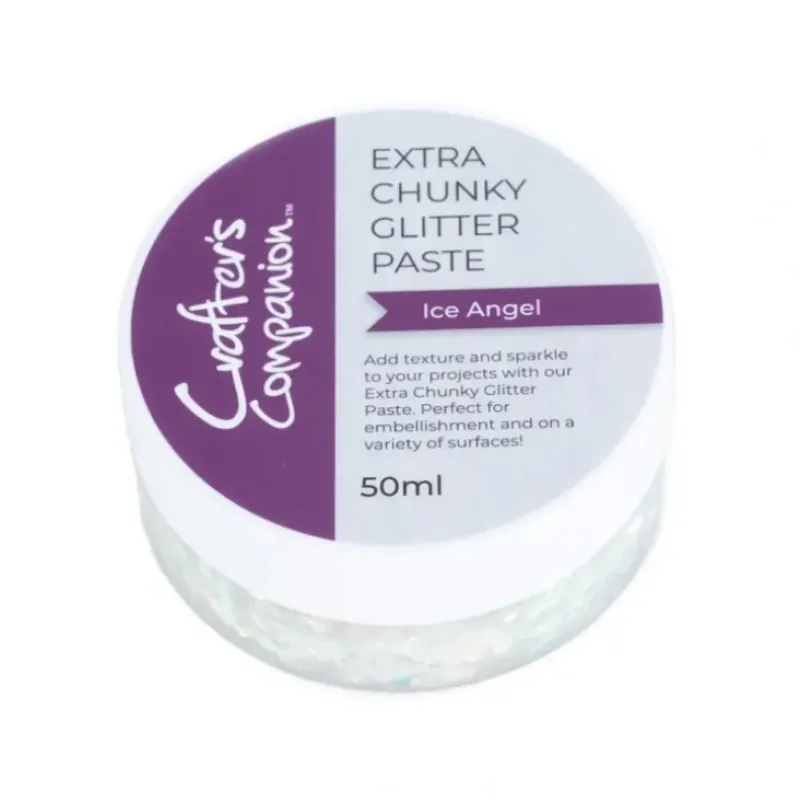 Crafter's Companion - Extra Chunky Glitter Paste - Ice Angel - Little Painter Art | Exploring the Endless Possibilities of Art| Canvas