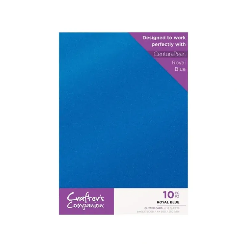 Crafters Companion - Glitter Card 10 Sheet Pack - Royal Blue - Little Painter Art | Exploring the Endless Possibilities of Art| Shop All