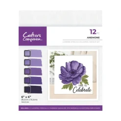 Crafters Companion - Layering Stencils Colouring Medium Set - Anemone - Little Painter Art | Exploring the Endless Possibilities of Art| Shop All