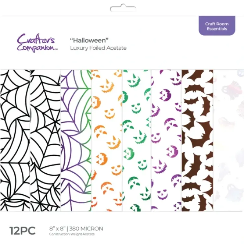 Crafters Companion - Luxury Foiled Acetate Pack - Halloween - Little Painter Art | Exploring the Endless Possibilities of Art| Shop All