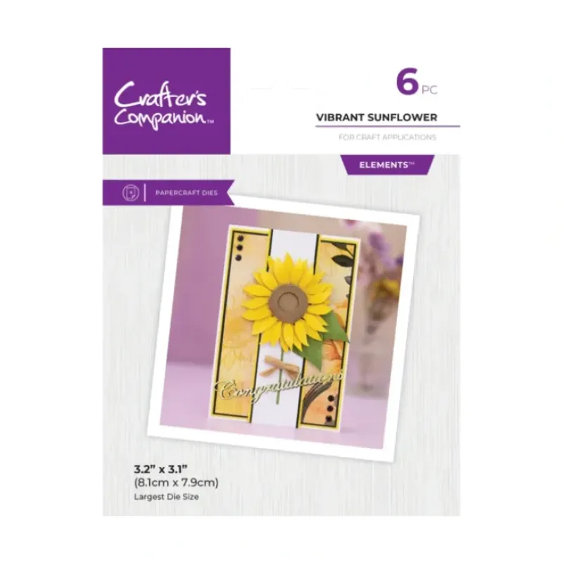 Crafters Companion - Metal Die Elements- Vibrant Sunflower - Little Painter Art | Exploring the Endless Possibilities of Art| Shop All