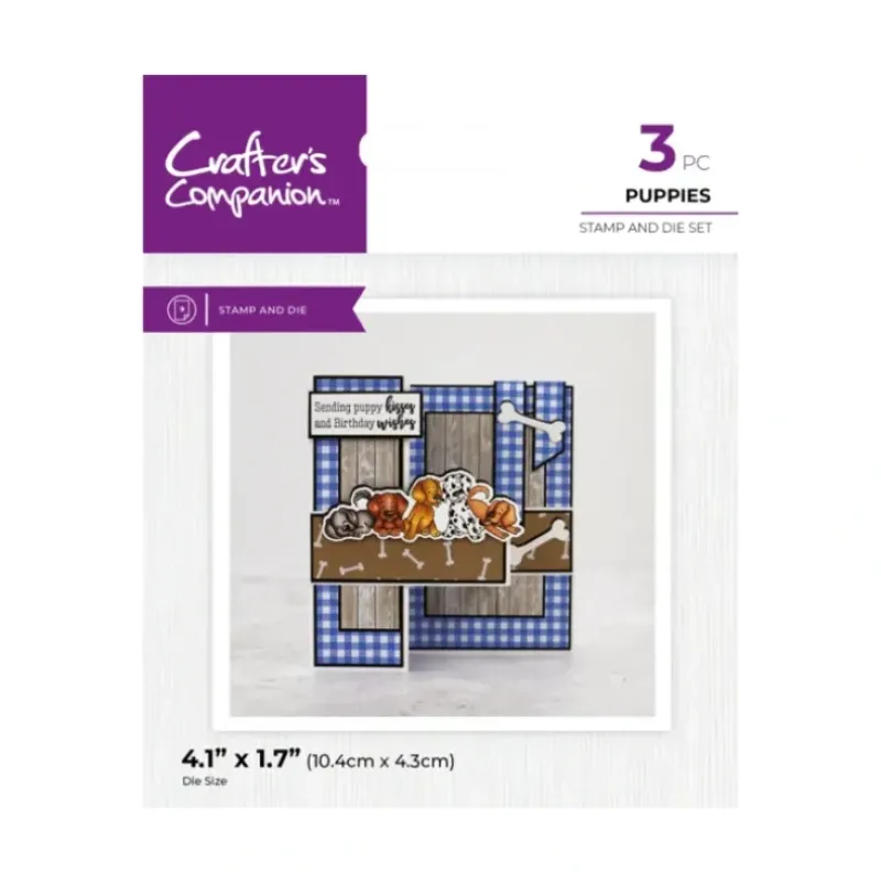 Crafter's Companion - Stamp and Die - Puppies - Little Painter Art | Exploring the Endless Possibilities of Art| Shop All