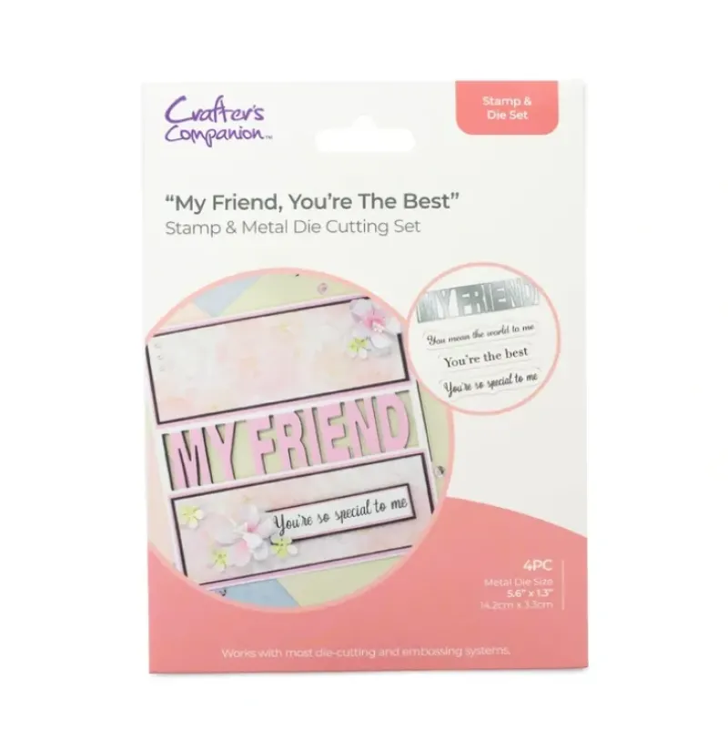 Crafters Companion - Stamp & Die Set - My Friend, Youre The Best - Little Painter Art | Exploring the Endless Possibilities of Art| Shop All