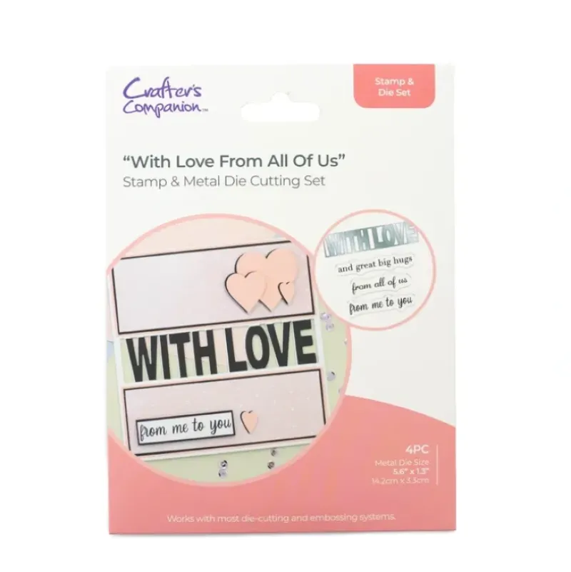 Crafters Companion - Stamp & Die Set - With Love From All Of Us - Little Painter Art | Exploring the Endless Possibilities of Art| Shop All