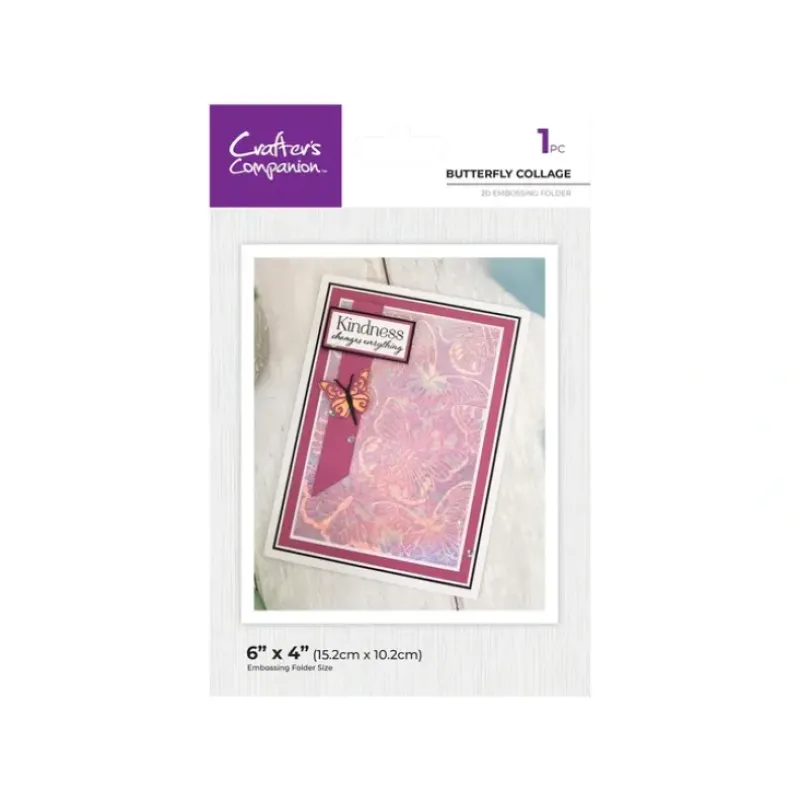 Crafter's Companion 6" x 4" Embossing Folder - Butterfly Collage - Little Painter Art | Exploring the Endless Possibilities of Art| Shop All