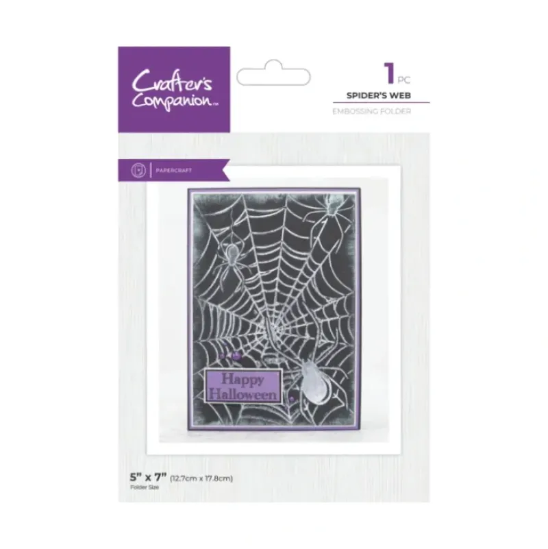 Crafter's Companion 5" x 7" Embossing Folder - Spider's Web - Little Painter Art | Exploring the Endless Possibilities of Art| Shop All