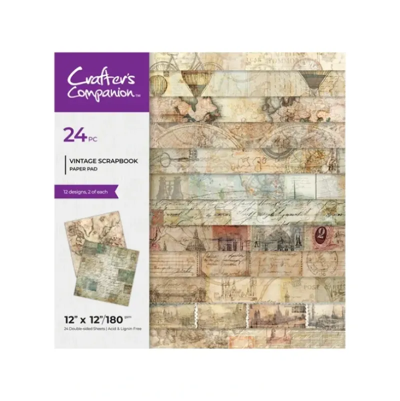 Crafters Companion 12 x 12 Paper Pad - Vintage Scrapbook - Little Painter Art | Exploring the Endless Possibilities of Art| Shop All