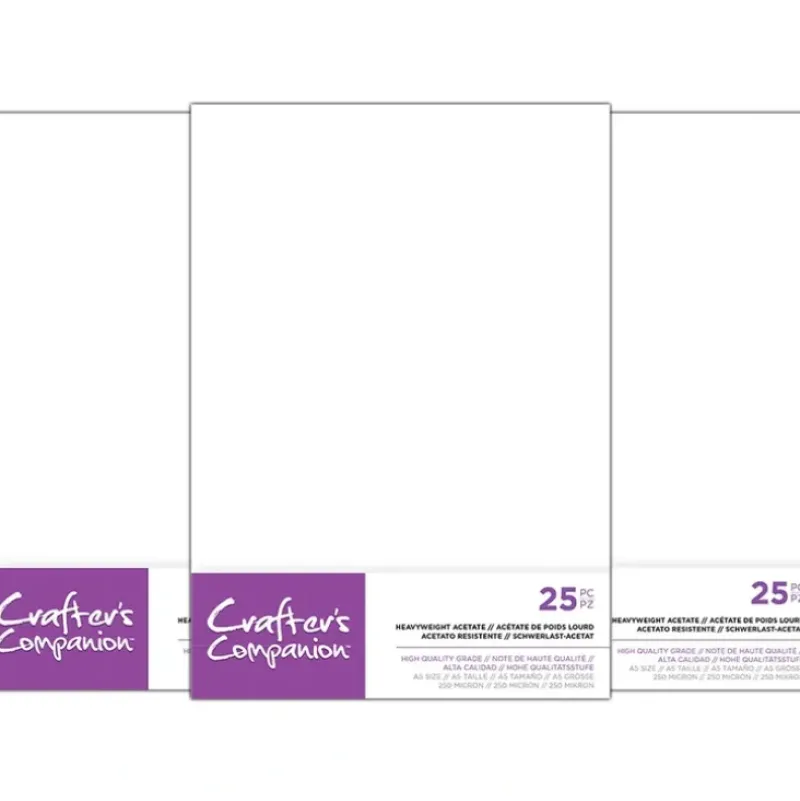 Crafter's Companion A5 Heavyweight Acetate 3pk - Little Painter Art | Exploring the Endless Possibilities of Art| Shop All
