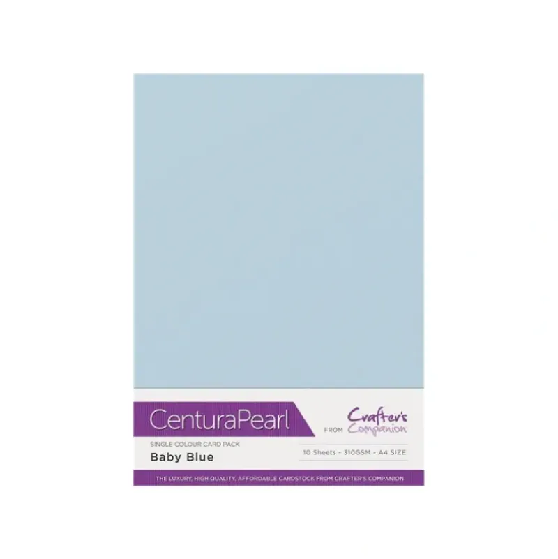 Crafter's Companion Centura Pearl Single Colour A4 10 Sheet Pack - Baby Blue - Little Painter Art | Exploring the Endless Possibilities of Art| Shop All