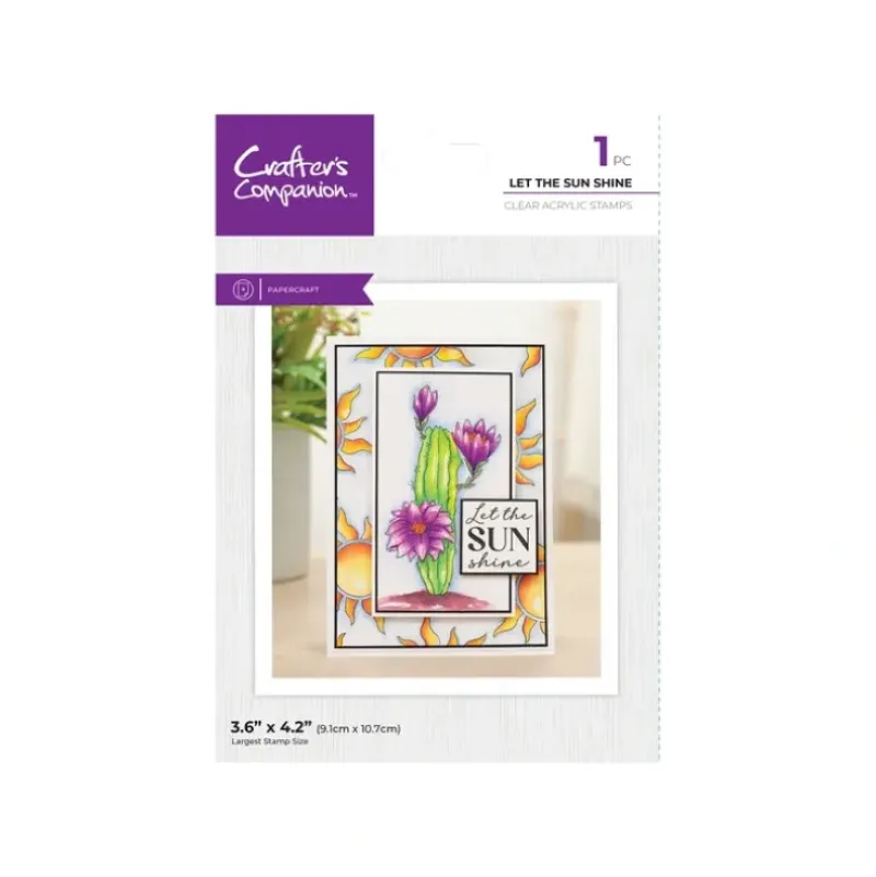 Crafter's Companion Clear Acrylic Stamp - Let the Sun Shine - Little Painter Art | Exploring the Endless Possibilities of Art| Shop All