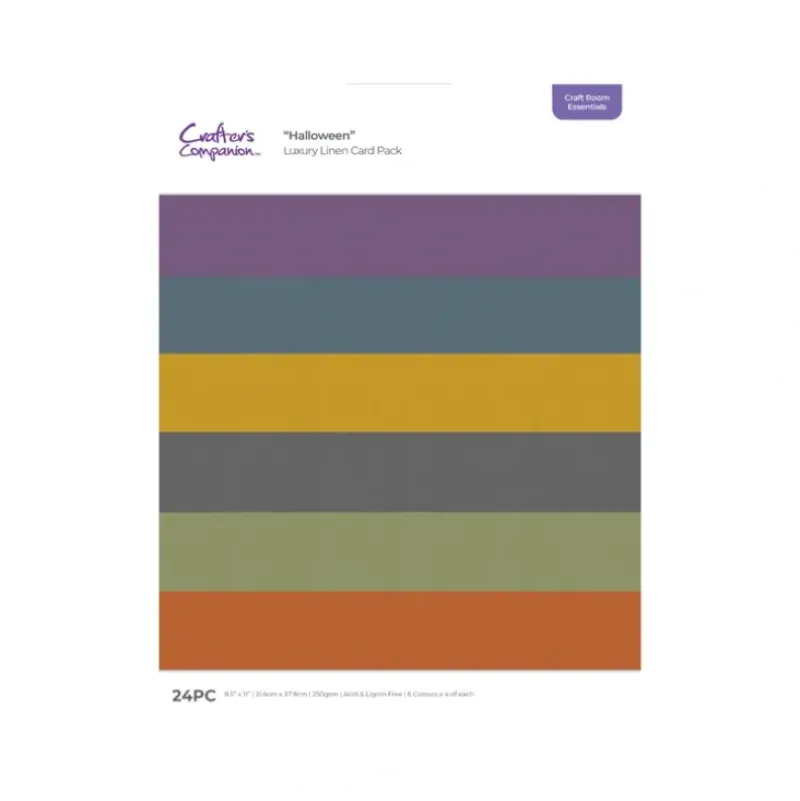 Crafter's Companion Craft Room Essentials 8.5 x 11 Linen Card Pack - Halloween - Little Painter Art | Exploring the Endless Possibilities of Art| Shop All