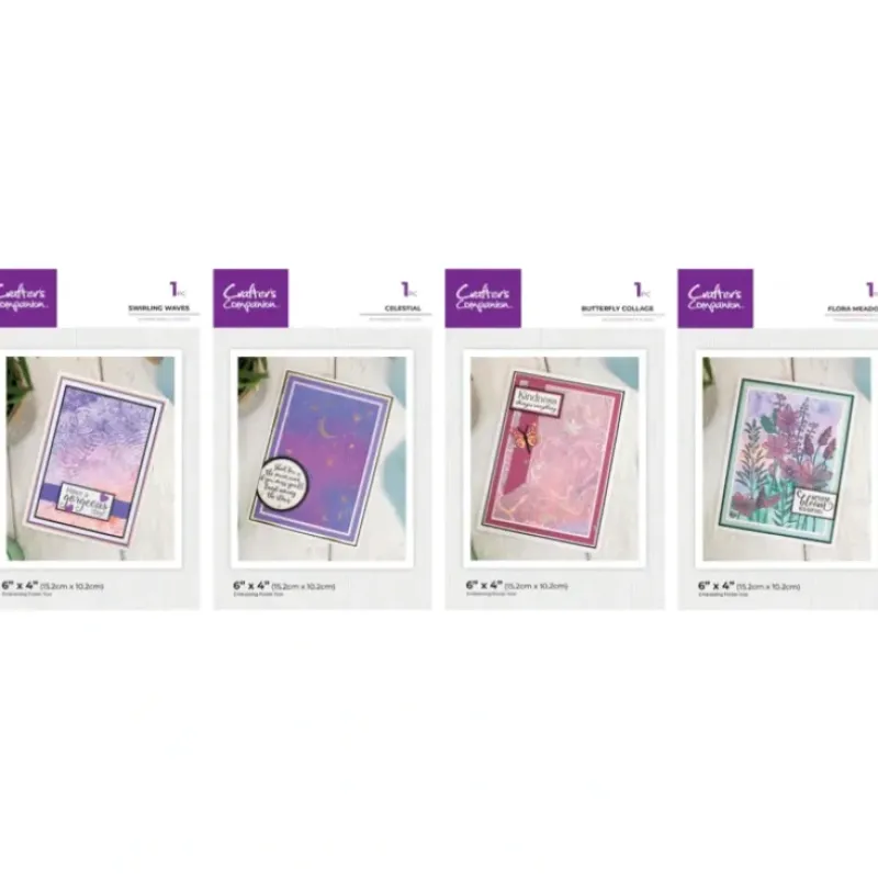 Crafter's Companion Duet ColourBloom Shimmer Embossing Folder 4pc Collection - Little Painter Art | Exploring the Endless Possibilities of Art| Shop All