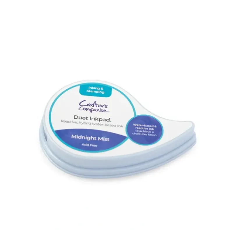 Crafter's Companion Duet Inkpad - Midnight Mist - Little Painter Art | Exploring the Endless Possibilities of Art| Brush