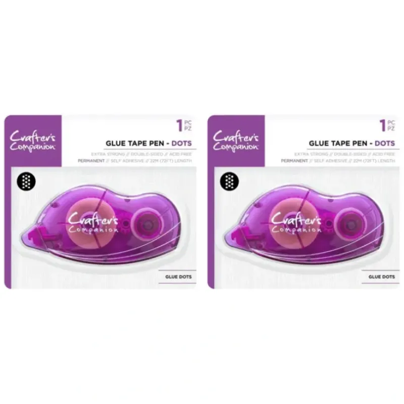 Crafter's Companion Extra Strong Permanent Glue Tape Pen - Dots 2pc - Little Painter Art | Exploring the Endless Possibilities of Art| Shop All