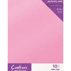 Crafter's Companion Glitter Card 10 Sheet Pack - Baby Pink - Little Painter Art | Exploring the Endless Possibilities of Art| Shop All
