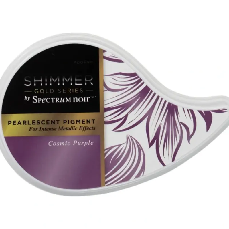 Crafter's Companion Gold Shimmer Inkpad - Cosmic Purple - Little Painter Art | Exploring the Endless Possibilities of Art| Pigment