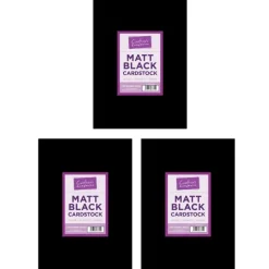 Crafter's Companion Matt Black Card A4 3pk - Little Painter Art | Exploring the Endless Possibilities of Art| Shop All