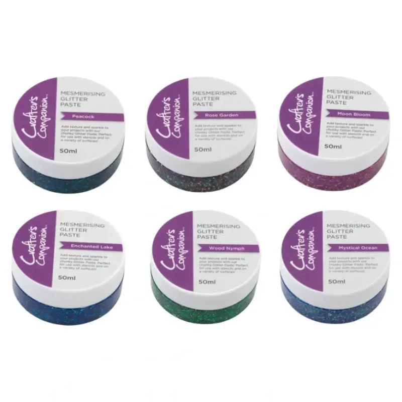 Crafter's Companion Mesmerising Glitter Paste 6pc Selection - Little Painter Art | Exploring the Endless Possibilities of Art| Shop All