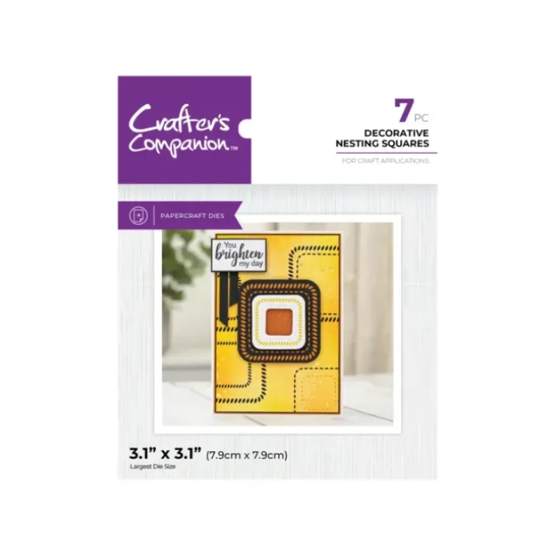 Crafter's Companion Metal Dies Elements - Decorative Nesting Squares - Little Painter Art | Exploring the Endless Possibilities of Art| Shop All