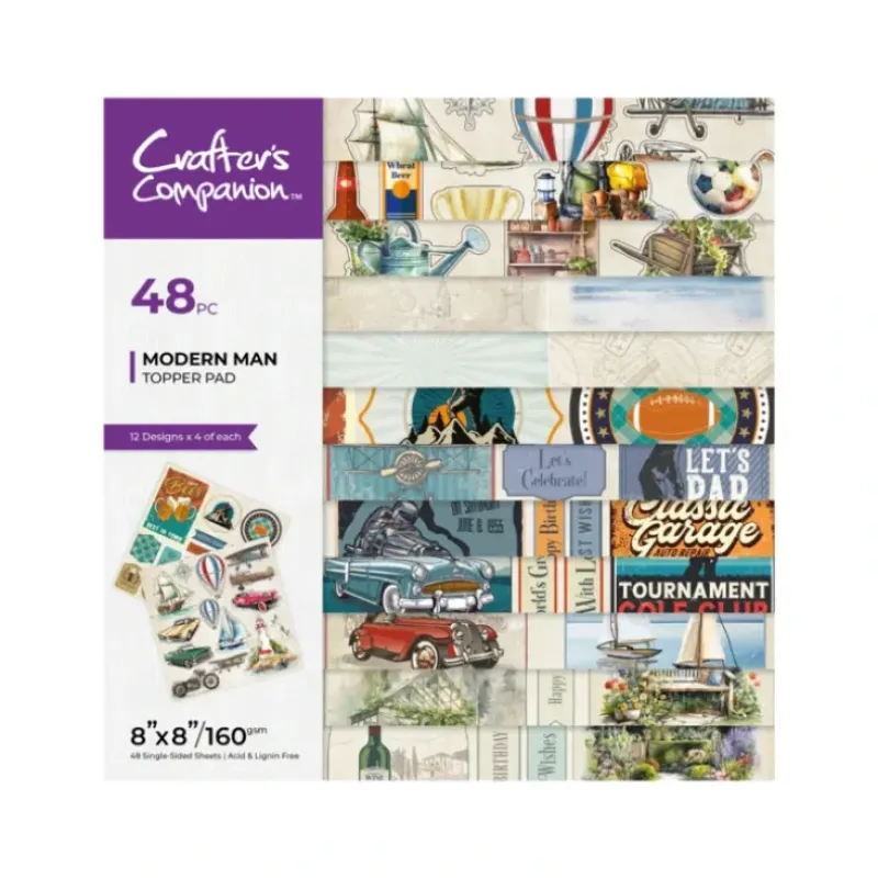 Crafter's Companion Modern Man Topper Pad 8" x 8" - Little Painter Art | Exploring the Endless Possibilities of Art| Shop All