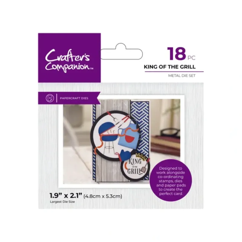 Crafter's Companion Modern Man Metal Die - King of the Grill - Little Painter Art | Exploring the Endless Possibilities of Art| Shop All