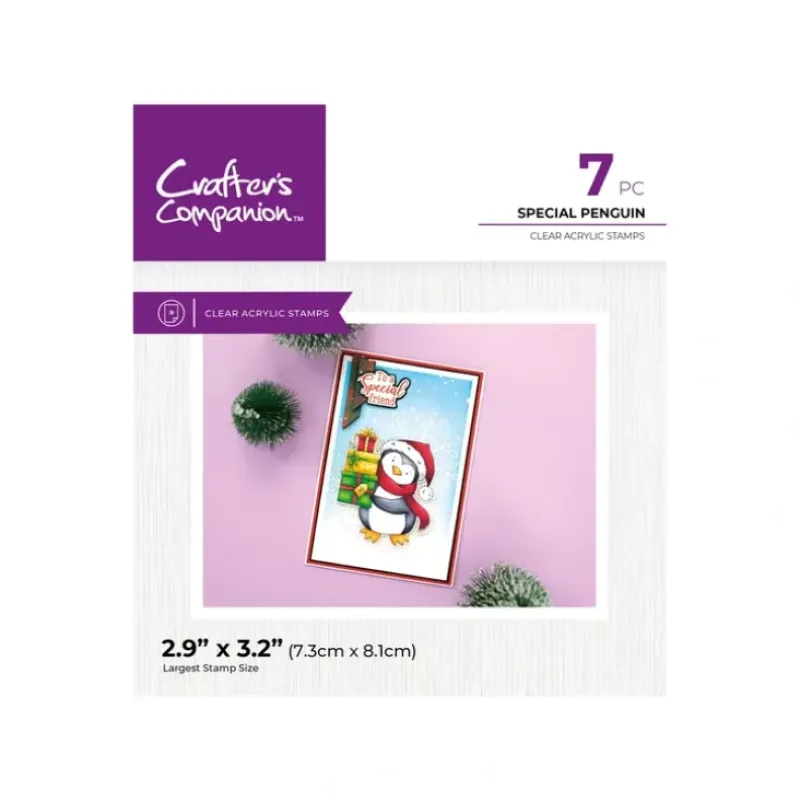 Crafter's Companion Photopolymer Stamp - Special Penguin - Little Painter Art | Exploring the Endless Possibilities of Art| Shop All