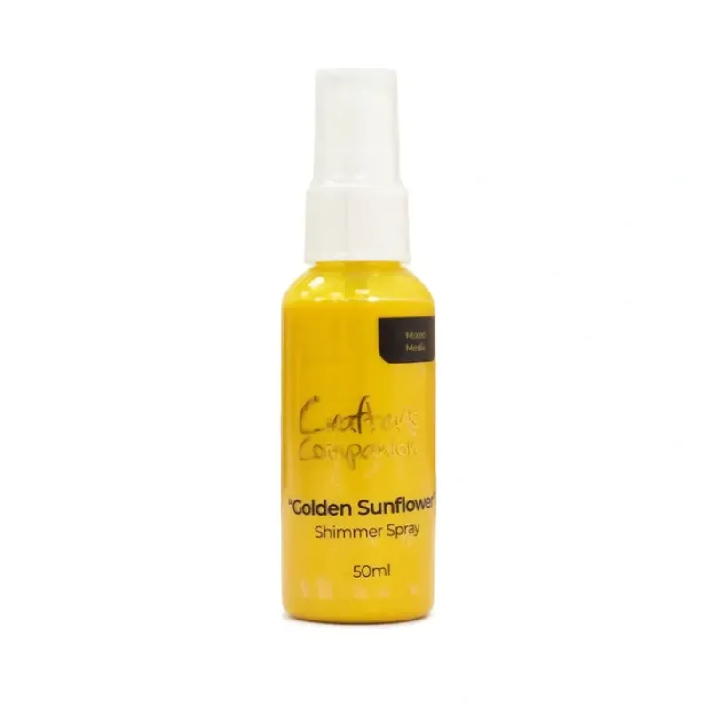 Crafter's Companion Shimmer Spray - Golden Sunflower - Little Painter Art | Exploring the Endless Possibilities of Art| Brush