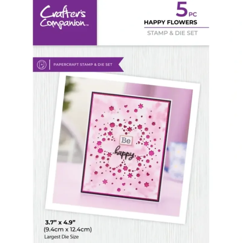 Crafter's Companion Stamp & Die - Happy Flowers - Little Painter Art | Exploring the Endless Possibilities of Art| Shop All