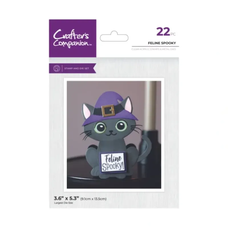 Crafter's Companion Stamp & Die - Feline Spooky - Little Painter Art | Exploring the Endless Possibilities of Art| Shop All