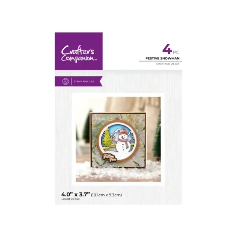 Crafters Companion Stamp and Die - Festive Snowman - Little Painter Art | Exploring the Endless Possibilities of Art| Shop All
