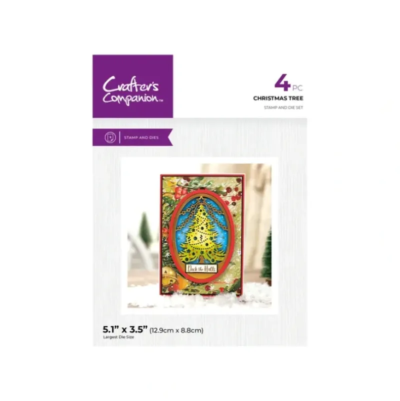 Crafters Companion Stamp and Die - Christmas Tree - Little Painter Art | Exploring the Endless Possibilities of Art| Shop All