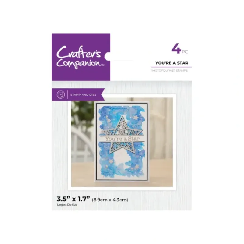 Crafter's Companion Stamp & Die - You're a Star - Little Painter Art | Exploring the Endless Possibilities of Art| Shop All