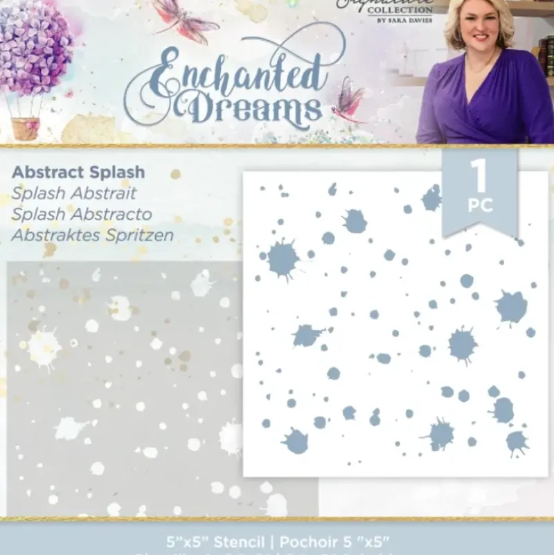 Crafter's Companion Stencil - Abstract Splash - Little Painter Art | Exploring the Endless Possibilities of Art| Shop All