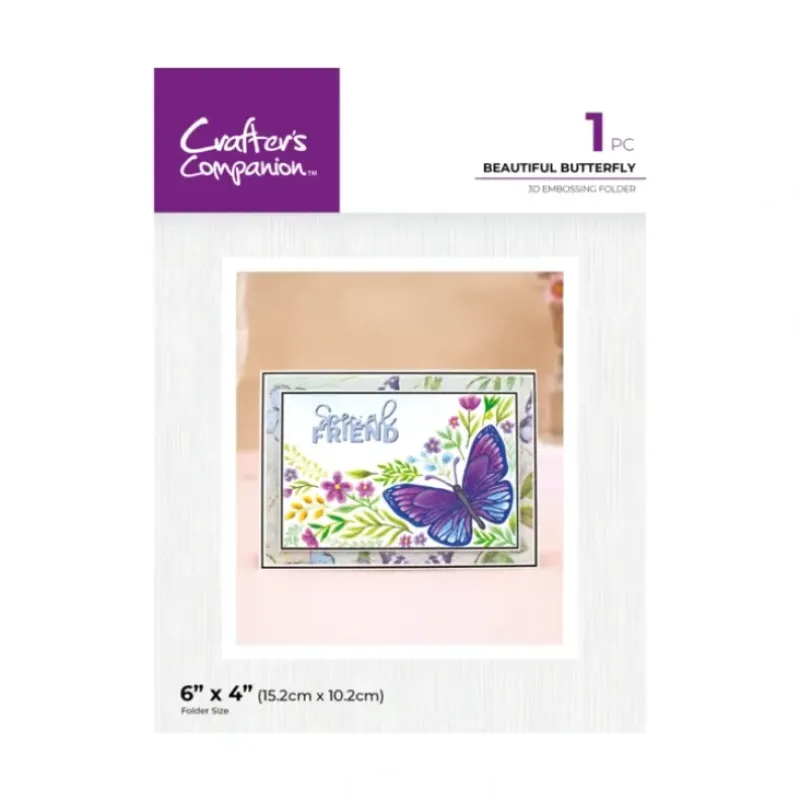 Crafter's Companion 6"x4" 3D Embossing Folder - Beautiful Butterfly - Little Painter Art | Exploring the Endless Possibilities of Art| Shop All