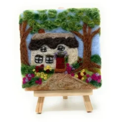 Crafty Kit Co. Needle Felting Kit - Thatched Cottage - Little Painter Art | Exploring the Endless Possibilities of Art| Shop All
