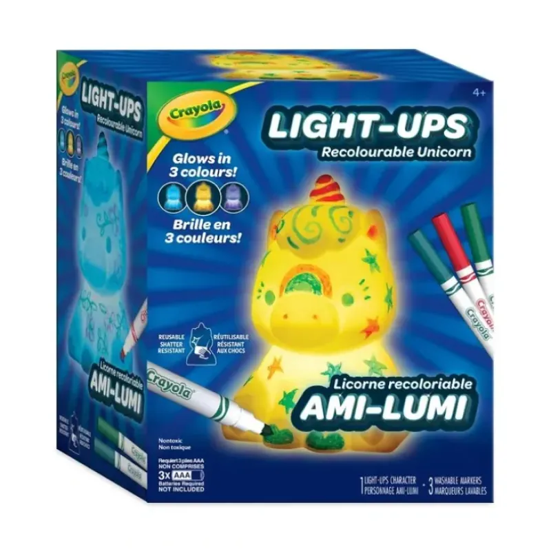 Crayola Light-Ups Recolourable Unicorn Light - Little Painter Art | Exploring the Endless Possibilities of Art| Shop All