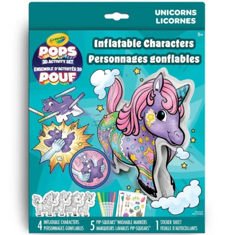 Crayola POPS 3D Inflatable Characters Activity Set - Unicorns - Little Painter Art | Exploring the Endless Possibilities of Art| Shop All