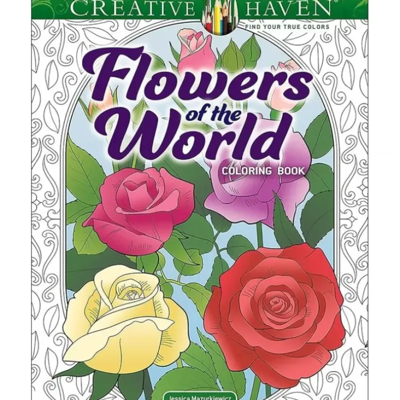 Creative Haven Colouring Book - Flowers of the World - Little Painter Art | Exploring the Endless Possibilities of Art| Hot