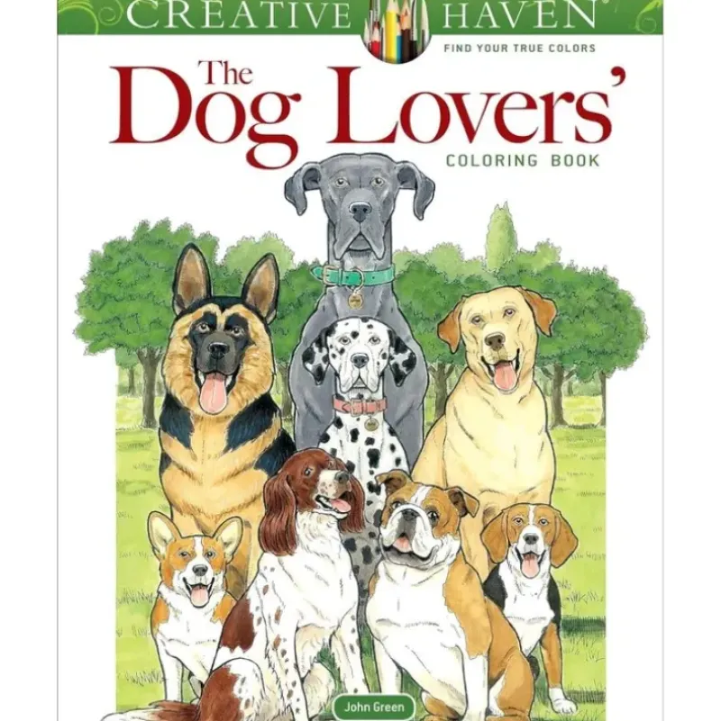Creative Haven Colouring Book - Dog Lovers - Little Painter Art | Exploring the Endless Possibilities of Art| Hot