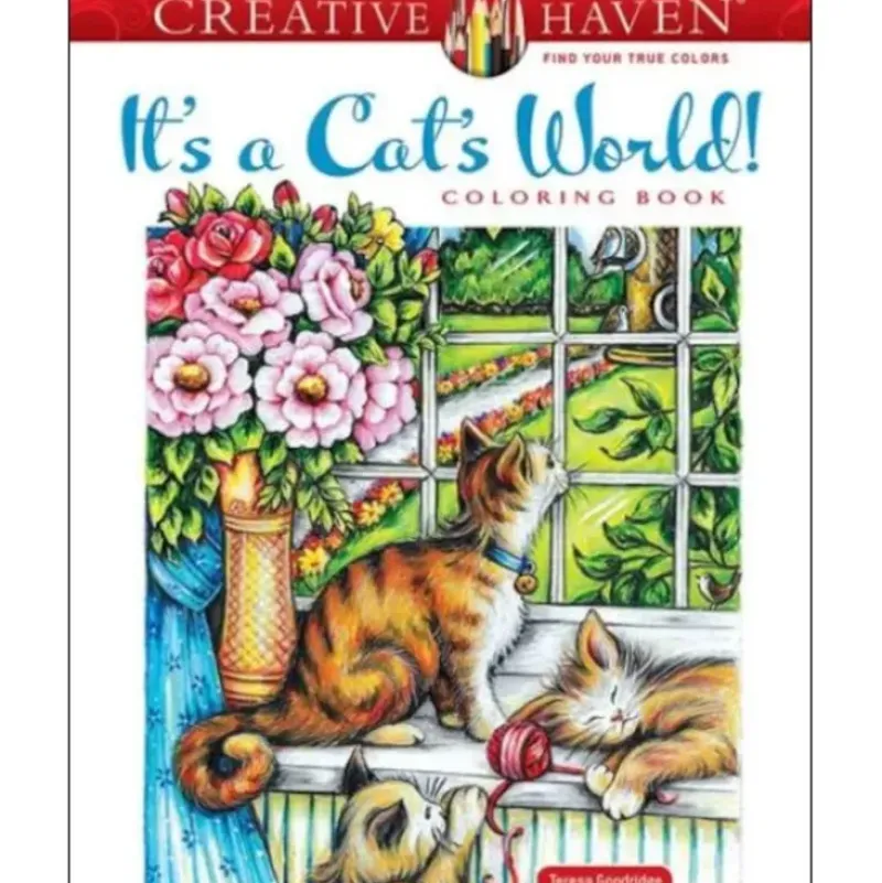 Creative Haven Colouring Book - It's A Cat's World! - Little Painter Art | Exploring the Endless Possibilities of Art| Hot