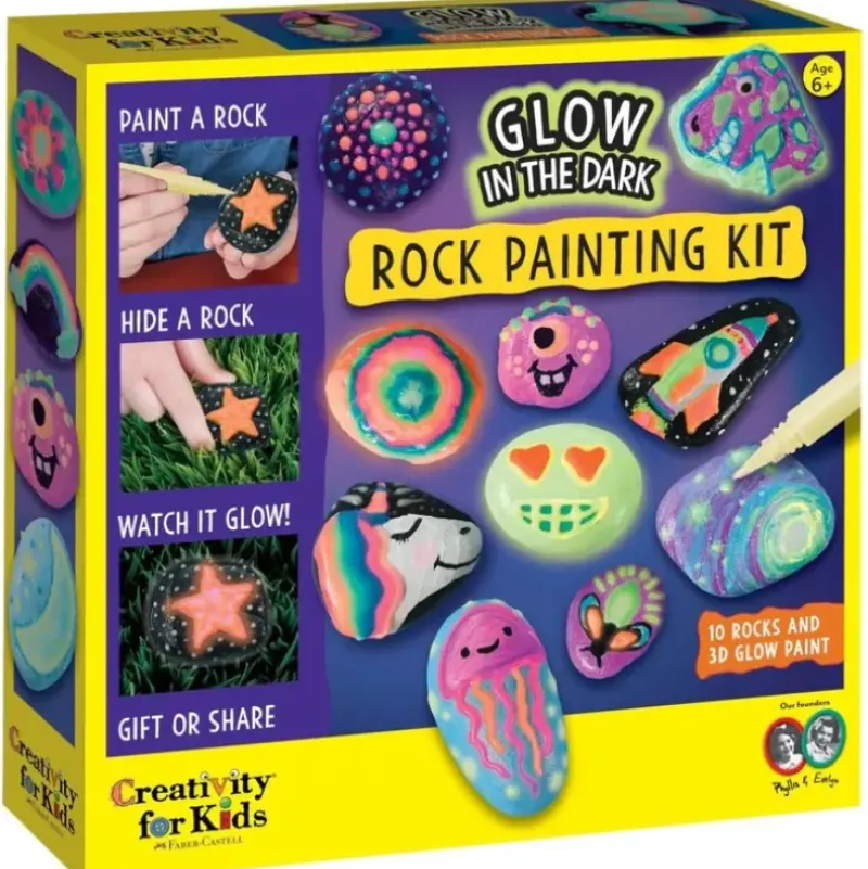Creativity for Kids Glow in the Dark Rock Painting Kit - Little Painter Art | Exploring the Endless Possibilities of Art| Hot
