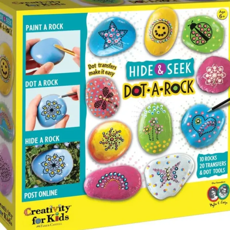 Creativity for Kids Hide & Seek Dot-a-Rock Painting Kit - Little Painter Art | Exploring the Endless Possibilities of Art| Hot