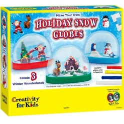 Creativity for Kids Holiday Snow Globes Kit - Little Painter Art | Exploring the Endless Possibilities of Art| Shop All