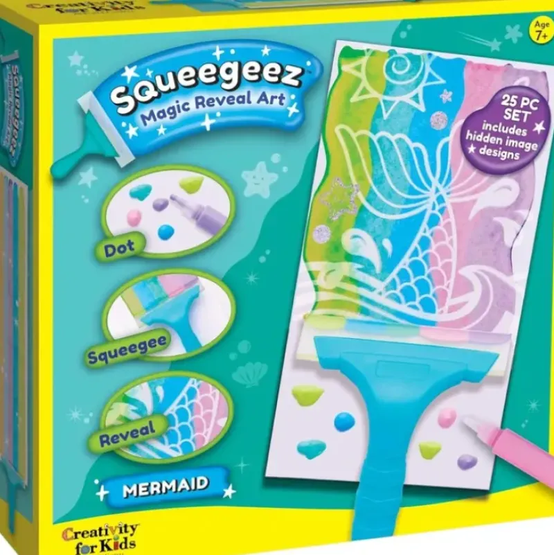 Creativity for Kids Squeegeez Magic Reveal Art Mermaid - Little Painter Art | Exploring the Endless Possibilities of Art| Hot
