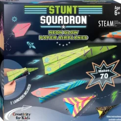 Creativity for Kids Stunt Squadron - Neon Glow Paper Airplanes - Little Painter Art | Exploring the Endless Possibilities of Art| Shop All