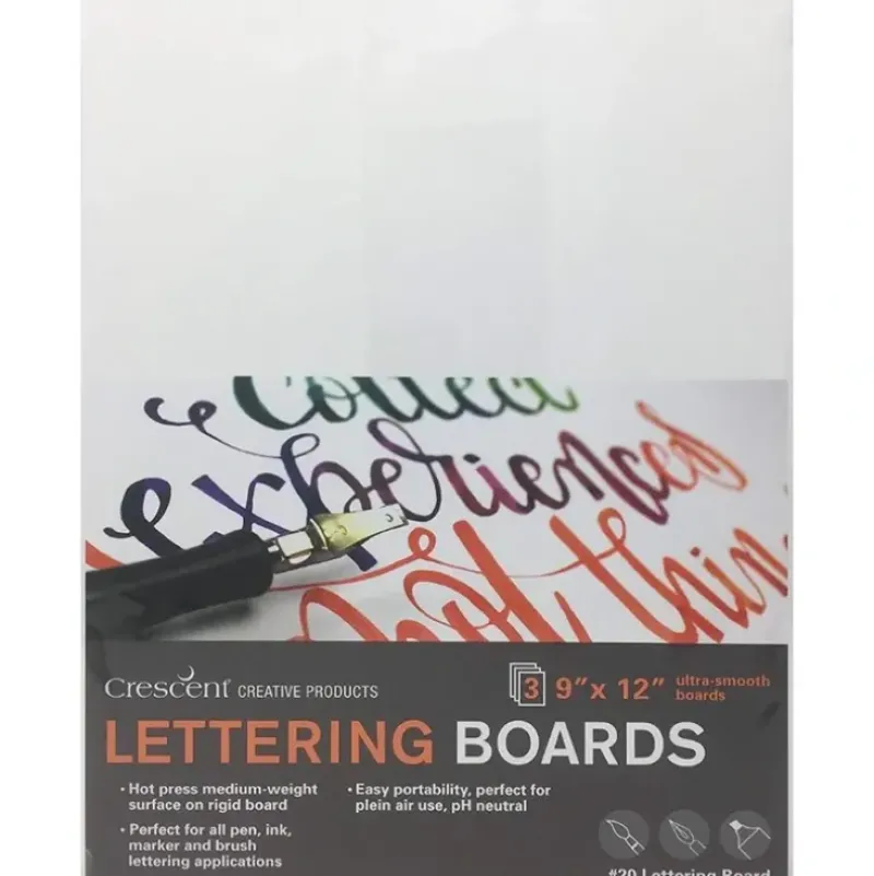 Crescent Lettering Illustration Board 3pk 9"x12" - Little Painter Art | Exploring the Endless Possibilities of Art| Brush