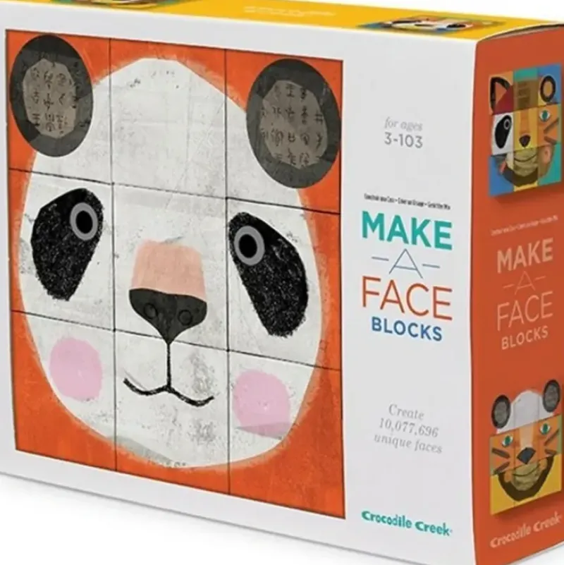 Crocodile Creek Puzzle Blocks Make-A-Face - Little Painter Art | Exploring the Endless Possibilities of Art| Shop All