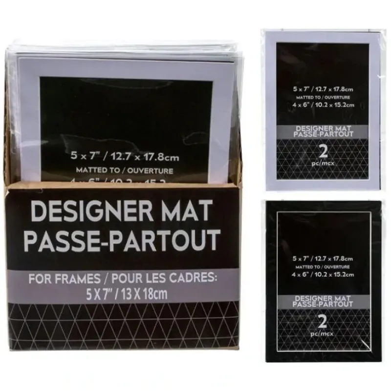 CTG Designer Photo Mat 2pk - 5"x7" Matted To 4"x6" - Little Painter Art | Exploring the Endless Possibilities of Art| Shop All